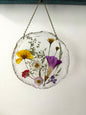 Round Floral sun catcher with Morning Glory